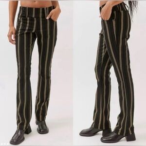 NWT Urban Outfitters Black and Tan Striped Pants